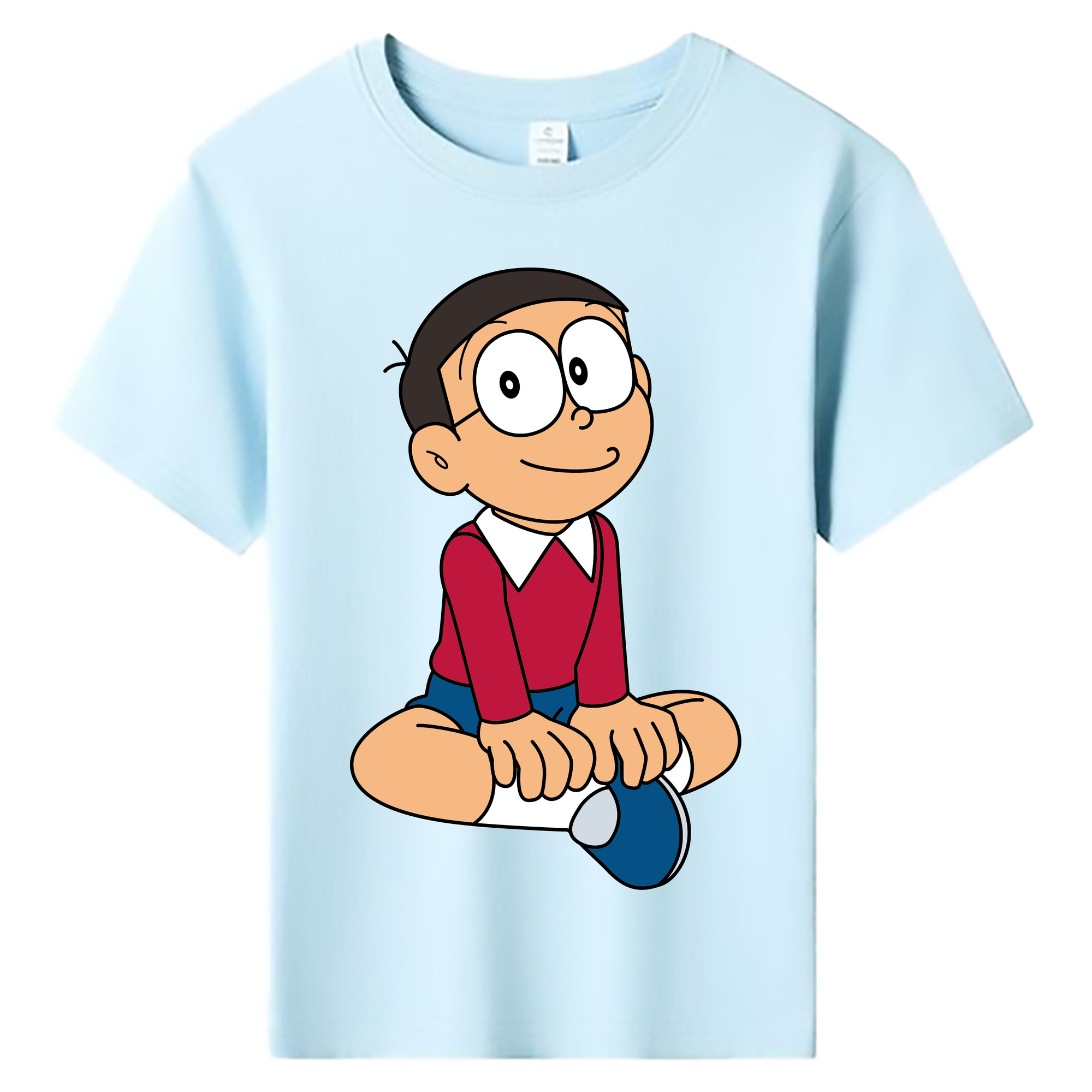 （画像用） ドラえもん 野比 のび太 Doraemon Nobita Nobi 綿100％キッズTシャツ（フロントプリント）